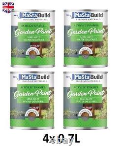 0.7-2.8 L Exterior Wood & Metal WHITE Acrylic Enamel Shed Fence Garden Paint
