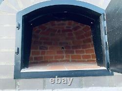 110x110cm Brick Outdoor Pizza Ovens Chrome Flute And Cap