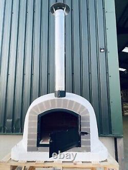 110x110cm Brick Outdoor Pizza Ovens Chrome Flute And Cap