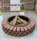 115 Cm Fire Pit Concrete Brick Stones Fire Place Garden Heater Log Burner 30cm H