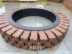 115 cm fire pit concrete brick stones fire place garden heater log burner 30cm H
