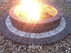 140 cm Stone fire pit Granite Brick Concrete Fireplace Outdoor Garden Heater