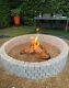 140 Cm Brick Cream Fire Pit Concrete Stone Smokeless Fireplace Bbq Heater Burner