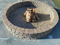 140 cm brick cream fire pit concrete stone smokeless fireplace bbq heater burner