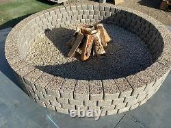 140 cm brick cream fire pit concrete stone smokeless fireplace bbq heater burner