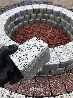 140cm fire pit brick concrete stone kit fireplace log burner garden heater