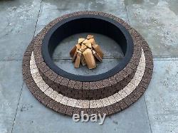 175 cm Fire Pit Kit Smokeless stone fireplace concrete brick wood burner heater