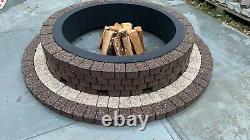 175 cm Fire Pit Kit Smokeless stone fireplace concrete brick wood burner heater