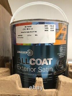 2.5L Zinsser AllCoat Exterior Solvent Satin UPVC Paint Anthracite Grey 7016