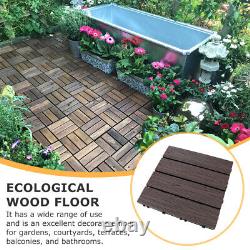 2 Pcs Deck Tiles Wood Plastic Composite Floor Outdoor Floor Brick