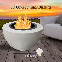 36inch Outer Fire Pit Ring Liner Steel Wood Brick Surround Insert Brick Drop-In