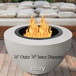 36inch Outer Fire Pit Ring Liner Steel Wood Brick Surround Insert Brick Drop-In