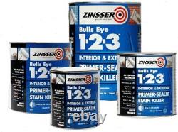 5lt Zinsser Bulls Eye 1-2-3 Water Based Primer Sealer Interior and Exterior Use