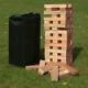 60 Bricks Giant Outdoor Fir Wood Garden Stack'n' Tumble Tower With Storage Bag