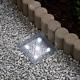 6x6 Solar Brick Light Cool White Led, Textured Glass Paver, Waterproof, Outdoo