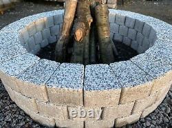 78 cm Round Fire Pit Kit Brick Stones Fire Place Garden Wood Heater Log Burner