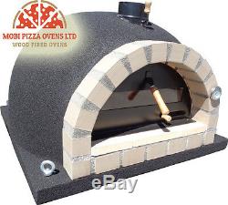AMAZING OUTDOOR GARDEN BRICK WOOD FIRED PIZZA OVEN 100x100 BLACK CORK MODEL