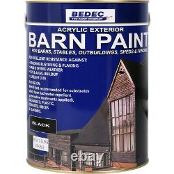 Bedec Barn Paint BLACK 2.5L / 5L / 20L Semi Gloss / Satin / Matt
