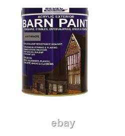 Bedec Barn Paint Semi Gloss Anthracite Grey 5l