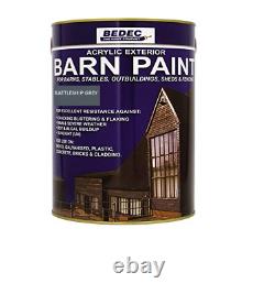 Bedec Barn Paint Semi Gloss Battleship Grey 2.5l