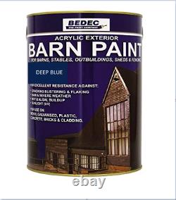 Bedec Barn Paint Semi Gloss Deep Blue 2.5l
