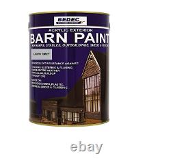 Bedec Barn Paint Semi Gloss Light Grey 2.5l