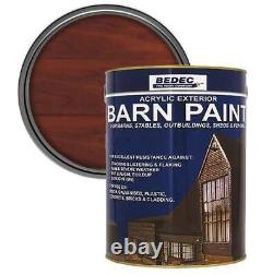 Bedec Barn Paint Semi Gloss Mahogany Wood Stain 5l