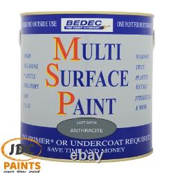 Bedec Multi Surface Paint Msp Soft Satin Anthracite 2.5l