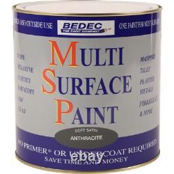 Bedec Multi Surface Paint Satin Anthracite 2.5L