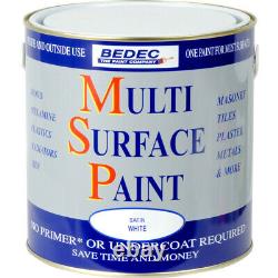 Bedec Multi Surface Paint Satin White 2.5L