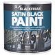 Black Satin Brush Paint 1l Tin Interior Exterior Doors Wood Metal Iron Steel