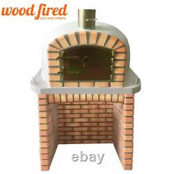 Brick outdoor wood fired Pizza oven 100cm Deluxe extra model with matching stand