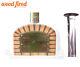 Brick Outdoor Wood Fired Pizza Oven 100cm Deluxe Extra With 100cm Chimney & Cap