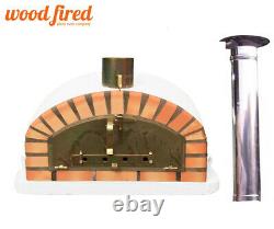 Brick outdoor wood fired Pizza oven 100cm Italian model with chimney and raincap