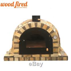 Brick outdoor wood fired Pizza oven 100cm Pro Deluxe light Stone
