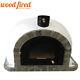 Brick Outdoor Wood Fired Pizza Oven 100cm Pro Deluxe Stone Arch & Trim