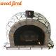 Brick Outdoor Wood Fired Pizza Oven 100cm Pro Deluxe White Ceramic Model