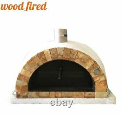 Brick outdoor wood fired Pizza oven 100cm Pro italian rock face
