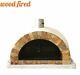 Brick Outdoor Wood Fired Pizza Oven 100cm Pro Italian Rock Face