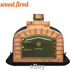 Brick outdoor wood fired Pizza oven 100cm black exclusive model