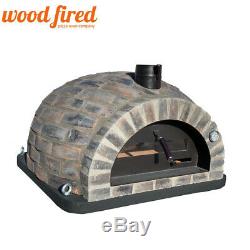 Brick outdoor wood fired Pizza oven 100cm blackened brick Pro-Italian stone
