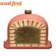 Brick Outdoor Wood Fired Pizza Oven 100cm Brick Red Deluxe Model