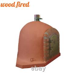 Brick outdoor wood fired Pizza oven 100cm brick red corner Deluxe model