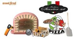 Brick outdoor wood fired Pizza oven 100cm brick red forno model package