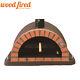 Brick Outdoor Wood Fired Pizza Oven 100cm Brown Pro-italian Orange Brick