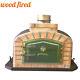 Brick Outdoor Wood Fired Pizza Oven 100cm Brown Exclusive Model