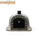 Brick Outdoor Wood Fired Pizza Oven 100cm Grey Deluxe Extra Model Stone Face