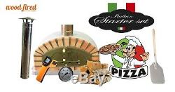 Brick outdoor wood fired Pizza oven 100cm grey Italian model (package)