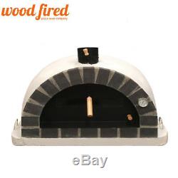 Brick outdoor wood fired Pizza oven 100cm grey Pro-Italian grey brick