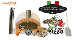 Brick outdoor wood fired Pizza oven 100cm grey premium Italian model (package)